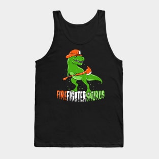 Firefighter Dinosaur design I Life Saver Firefightersaurus Tank Top